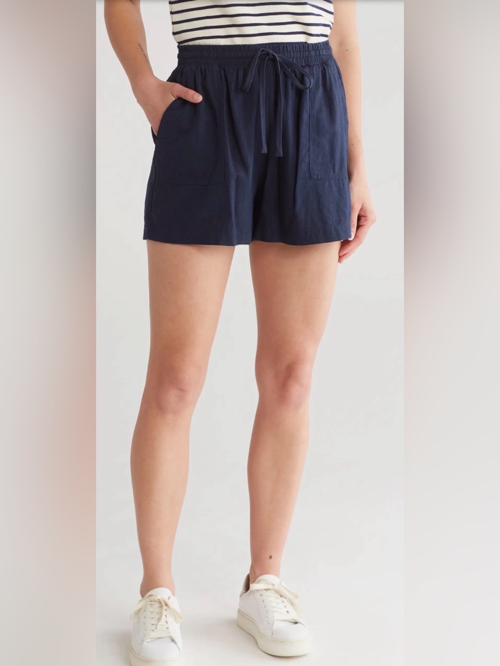 Splendid Marseille Linen Blend Drawstring Shorts